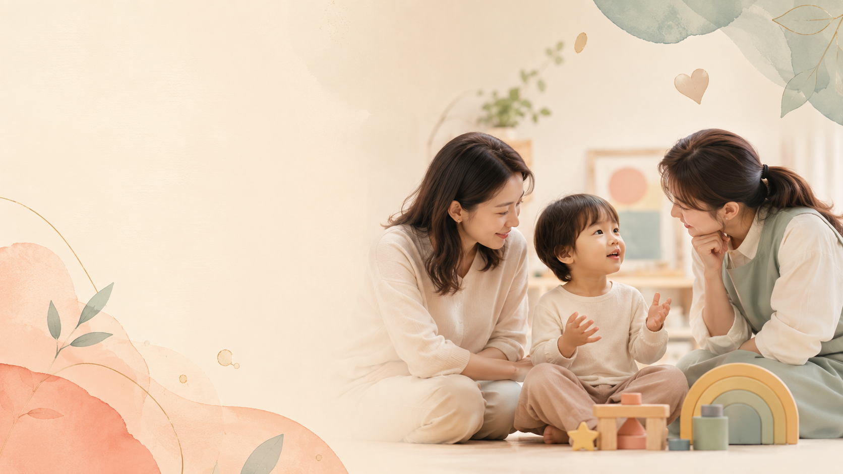 家長與教師在孩子身旁傾聽與陪伴，理解孩子的表達與需要